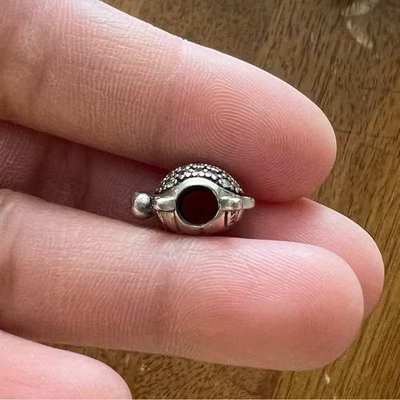 Retired Pandora Sterling Silver Sea Turtle Animal Charm with Clear Zirconia EUC - Picture 8 of 9